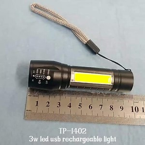 Mini Led USB Rechargeable Flashlight Bulk 3W LED COB Torch Led Flashlight