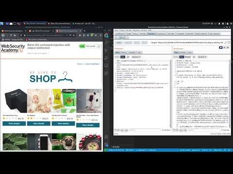 04 Lab #3 Blind OS command injection with output redirection