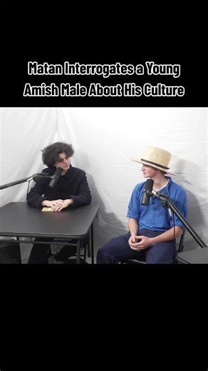 Matan Interrogates a Young Amish Male About His Culture#podcastclips #viralvideo #mataneven #amish