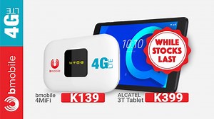 Due to popular demand, we've extended our Keep Safe & Stay Connected device promotion. Visit a bmobile retail outlet today to purchase either a bmobile 4G MiFi for K139 or an Alcatel 3T tablet for K399 & you’ll receive a FREE 4GLTE SIM loaded with a MAMMOTH 30GB of data. That’s K160 worth of value – FREE! Hurry, this deal is only available while stocks last. To find out more, view the promo FAQ available on our website: https://bmobile.com.pg/faq/60090 #KeepSafeStayConnected #BmobileMiFi #Alcate