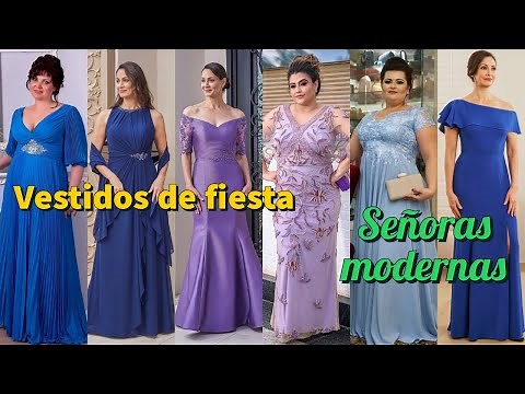 Vestidos de fiesta para SEÑORAS 2025 los más hermosos vestidos elegantes para mujeres maduras