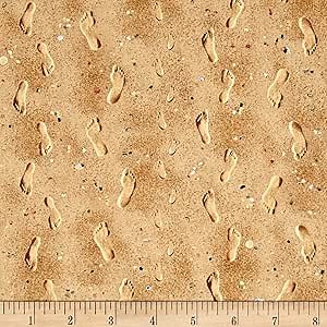 Elizabeth's Studio Beach Kids Quilt Fabric, Sand, Quilt Fabric By The Yard