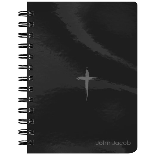 Minimal Black Cross Notebook, Personalized Faith Spiral Notebook, Church Notes Journal, 5x7 Lined Christian Notebook - Etsy