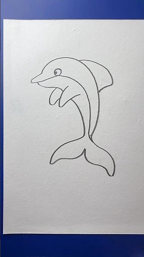 How to draw a dolphin