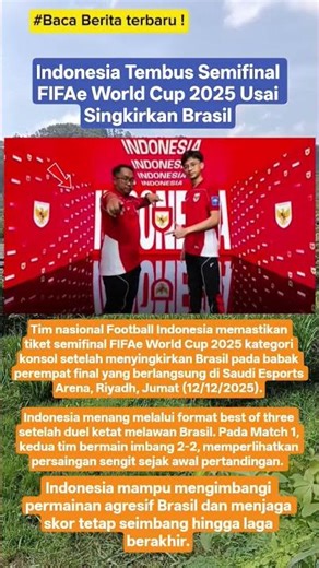 Indonesia Tembus Semifinal FIFAe World Cup 2025 Usai Singkirkan Brasil