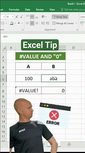 Excel Formula Error #VALUE! – Easy Solution💡 #shorts #ValueError#officeguide