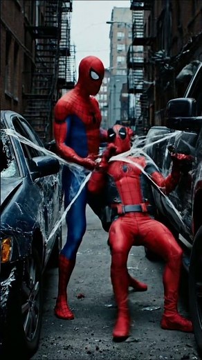 Spiderman Vs Deadpool fight 🔥 #deadpool #spiderman #avengers #movie #marvel #mcu