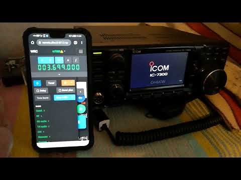 Webradiocontrol remotecontrol software and ic-7300. Control via Android phone and Chrome browser.