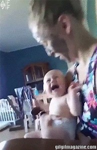 mother scared baby | Ohmygif