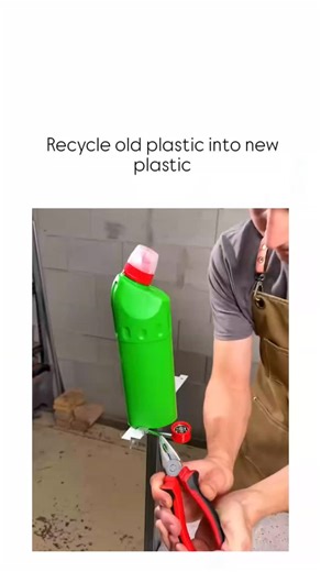 GlobalTrend_hubb on Instagram: "The video depicts a DIY process converting a green PET plastic bottle into 3D printing filament by cutting off the base, extruding the plastic through a heated nozzle into a spoolable thread, and reprinting it as a swirled green bottle on a Creality Ender 3 printer. This method showcases accessible home recycling, supported by guides like Instructables' PET filament tutorial, which emphasizes tools such as a filament extruder to achieve usable 1.75mm strands despi