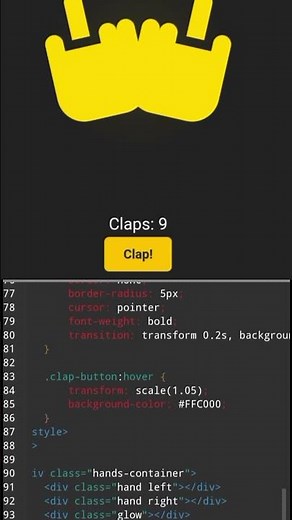 😅Two Hand Clap Animation Using HTML & CSS | Simple CSS Animation Tutorial