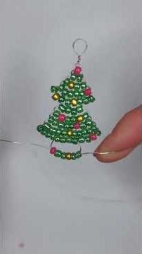 Christmas tree tutorial using seed beads #christmas #beads #christmasdiy #beading