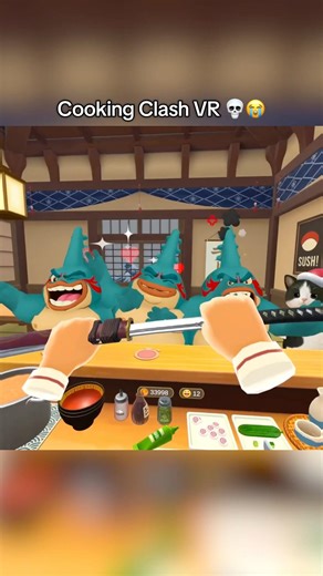 Katana Attack in Cooking Clash VR