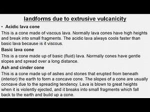 Vulcanicity | Intrusive & Extrusive Features Resulted From Vulcanicity