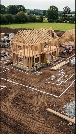 Designing a Modern Rustic Farmhouse Exterior | Countryside Homestead Timelapse