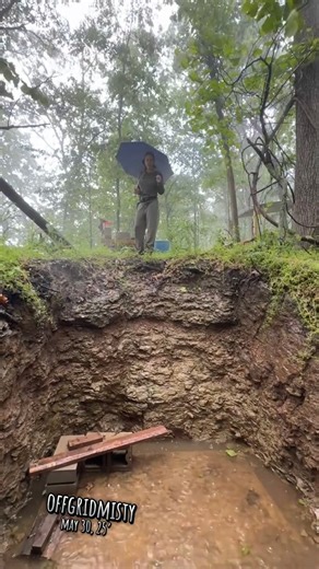 🤣 Water Cellar 🌲😭🤣 #offgridmisty | life off grid misty