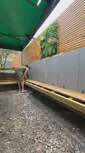 This project was sooo much fun to create. The design of the garden changed a lot after the start of the project. The client and the team LOVE the look of the end result.. such a lovely space to host in!!! #sunken #seating #gardendesign | Fresh Air Landscapes