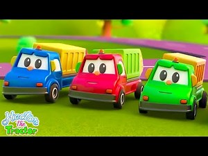 Hector The Tractor Cinq petits Camions à Ordures + Plus Chanson pour Enfants en Français