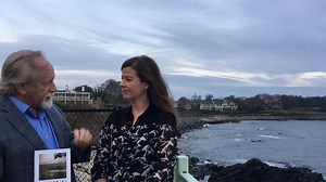 Elizabeth Rush was at Rosecliff Thursday night to discuss her new book, “Rising: Dispatches From The New American Shore,” which analyzes how rising sea levels brought on by climate change are transforming both the coast line of the United States and the people who live in those regions. With the Cliff Walk providing an appropriate backdrop, John Rodman talked with Elizabeth before her presentation. | Newport Mansions | Facebook