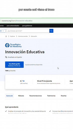 Cómo conseguir cursos gratis en Coursera fácilmente