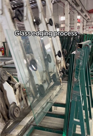 Glass edging process #foryou #constuction #glass #buildingmaterials #building