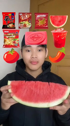 206K views · 716 reactions | Eating red asmr emoji ️ | Heyrul Umam | Facebook