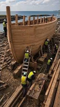 Building a Wooden Ship From Scratch! | Amazing Coastal Shipyard