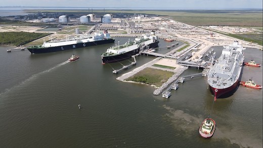Cheniere Energy's Sabine Pass LNG terminal becomes first in U.S. to add a third dock