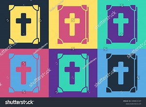 Pop Art Holy Bible Book Icon Stock Vector (Royalty Free) 2280631327 | Shutterstock