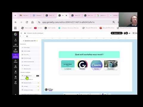 exemple d'intégration de questions interactives sur Genially