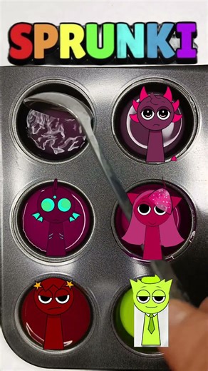 Color Magic: Mixing Paints to Create Sprunki! #colors #asmr #shortvideo #shorts