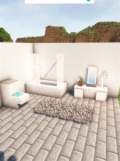 Minecraft Easy Bathroom💦 #fyp #minecraft #viral | Minecraft Builds