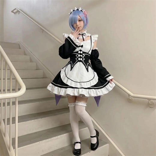 Re Zero Rem Cosplay Maid Dress Costume Anime Gift for Halloween Christmas Party - Etsy