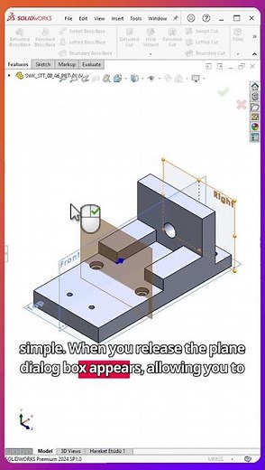 Create Reference Planes Quickly in #solidworks with Ctrl+Drag! #cad #engineeringdesign