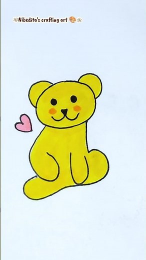 Teddy bear drawing tutorial for beginners / How to draw a teddy bear easily #drawing #teddy #viral
