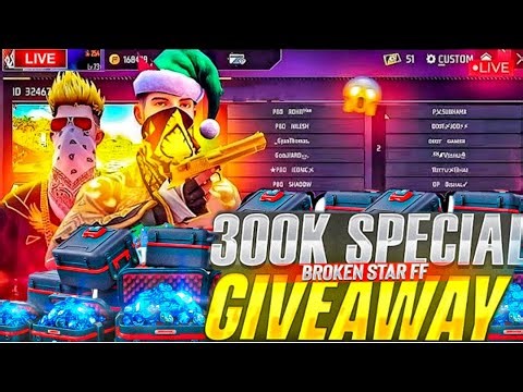FREE FIRE LIVE CUSTOM ROOM GIVEAWAY | FF LIVE TEAM CODE GIVEAWAY | FF LIVE GIVEAWAY DJ ALOK |FF LIVE
