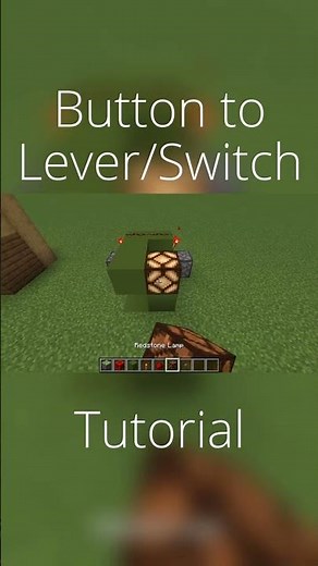 Easy Button to Switch/Lever #minecraft #tutorial #redstone #shorts