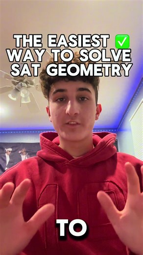 the EASIEST way to solve HARD SAT GEOMETRY 👍👍 #sat #satexam #study #testprep #college