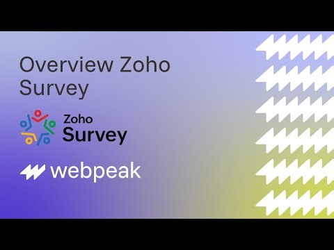 Overview Zoho Survey | Webpeak Zoho Brasil