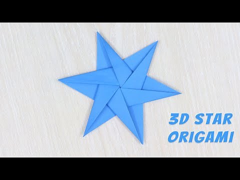 How to Make 3D Origami STAR - Easy Paper Star Making - Christmas decorations ideas