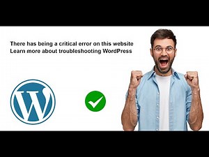 How To FIX ✅ "There Has Being A critical Error On This Website" - WordPress Solution