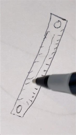 How to draw a easy ruler 📏 #art #drawing #shorts ￼