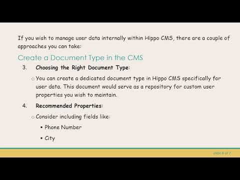 How to Create New Users in Hippo CMS with Custom Properties