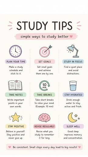Study Tips : Simple ways to study better