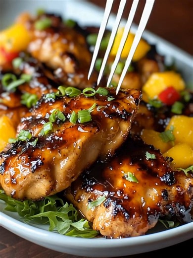 7.3K views · 41 reactions | Grilled Mango Soy Chicken Ingredients: 2 large boneless, skinless chicken breasts (about 1 pound total) 1 ripe mango, peeled and diced 1/4 cup soy sauce 2 tablespoons honey 2 tablespoons vegetable oil ...... Full Recipe in Coʍmеոτ  | Cricket Is Love | Facebook