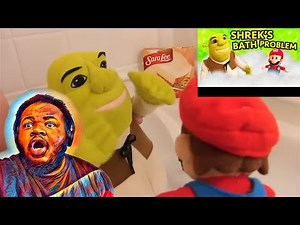 SML Movie: Shrek's Bath Problem (REACTION) #sml #jeffy #shrek #supermariologan 😂🛁