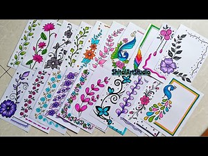 50 AMAZING BORDER DESIGNS/PROJECT WORK DESIGNS/ASSIGNMENT FRONT PAGE DESIGN/A4SHEET/PROJECTOR DESIGN