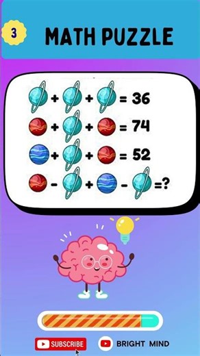 Math Puzzle! Brain Challenge #maths #mathpuzzle ✨
