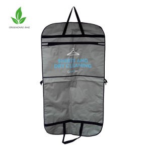 [Hot Item] Grey Cloth Custom Garment Bag with Logo Printable Suit Breathable Garment Storage Bag Custom Luxury Garment Bag