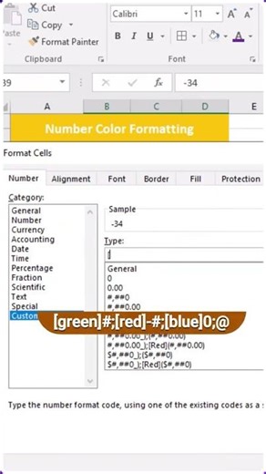 Excel Hack: Auto Color Numbers by Value 🔴🟢🔵 #fyp #foruyou #exceltips #viralvideos